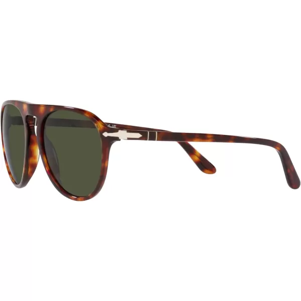 Persol Mens Po3302s Aviator SunglassesHavanaGreen