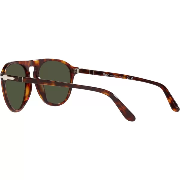 Persol Mens Po3302s Aviator SunglassesHavanaGreen