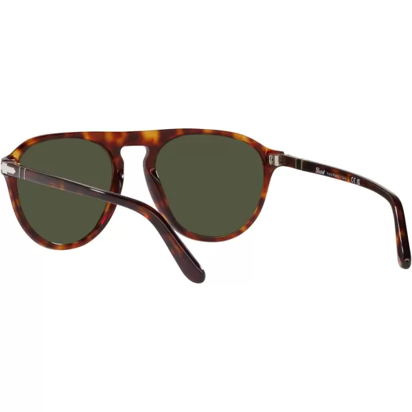 Persol Mens Po3302s Aviator SunglassesHavanaGreen