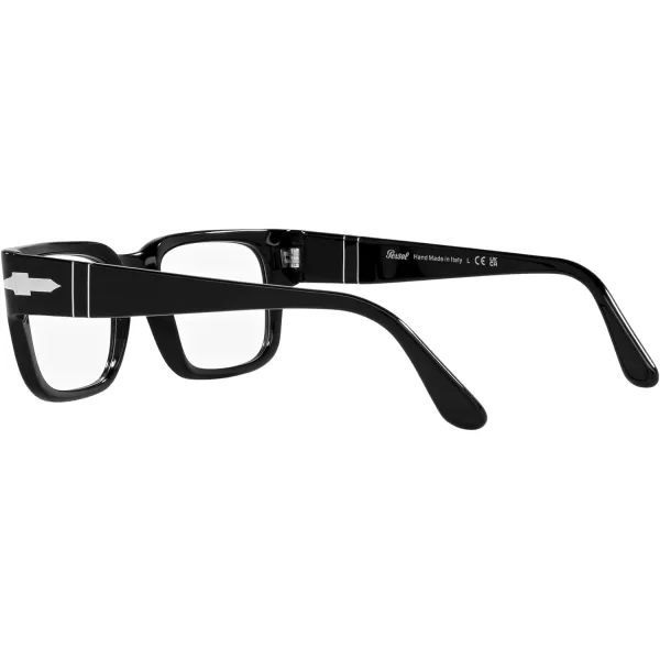 Persol Mens Po3315v Rectangular Prescription Eyewear FramesBlackDemo Lens