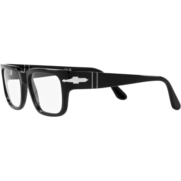 Persol Mens Po3315v Rectangular Prescription Eyewear FramesBlackDemo Lens