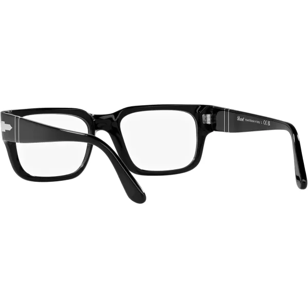 Persol Mens Po3315v Rectangular Prescription Eyewear FramesBlackDemo Lens