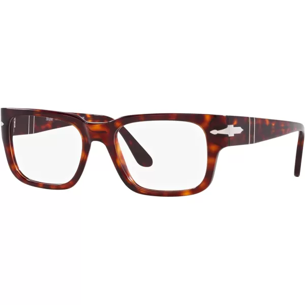 Persol Mens Po3315v Rectangular Prescription Eyewear FramesHavanaDemo Lens