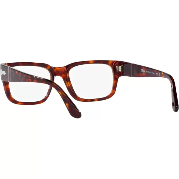 Persol Mens Po3315v Rectangular Prescription Eyewear FramesHavanaDemo Lens