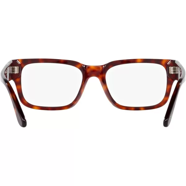 Persol Mens Po3315v Rectangular Prescription Eyewear FramesHavanaDemo Lens