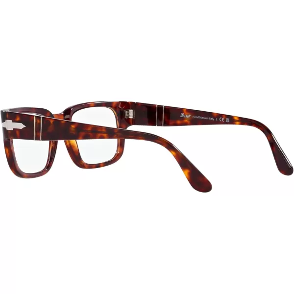 Persol Mens Po3315v Rectangular Prescription Eyewear FramesHavanaDemo Lens