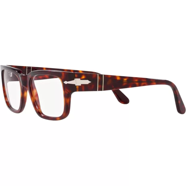 Persol Mens Po3315v Rectangular Prescription Eyewear FramesHavanaDemo Lens