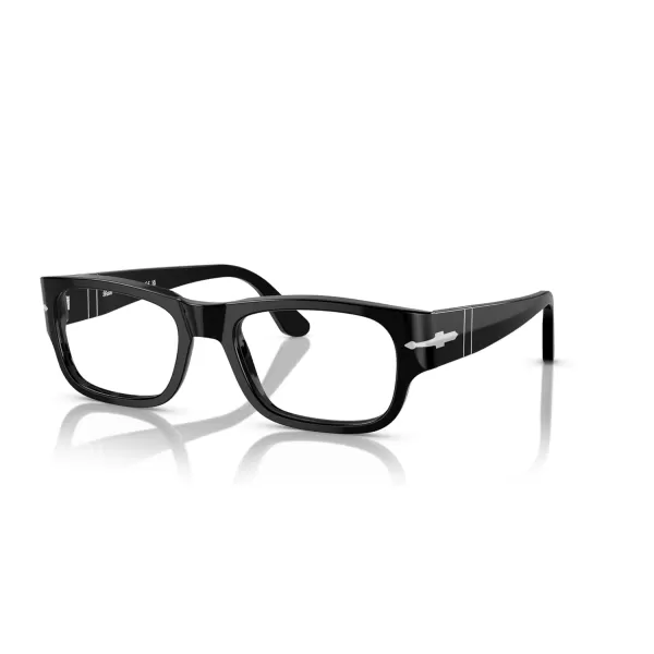 Persol Mens Po3324v Square Prescription Eyewear FramesBlackDemo Lens