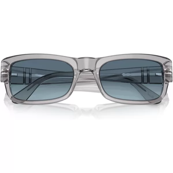 Persol Mens Po3326s Square SunglassesTransparent Grey