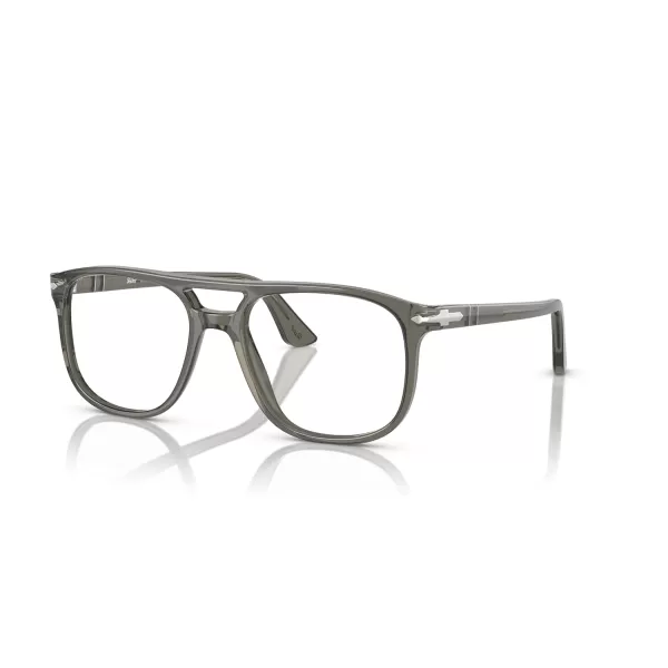 Persol Mens Po3329v Greta Aviator Prescription Eyewear FramesSmokeDemo Lens