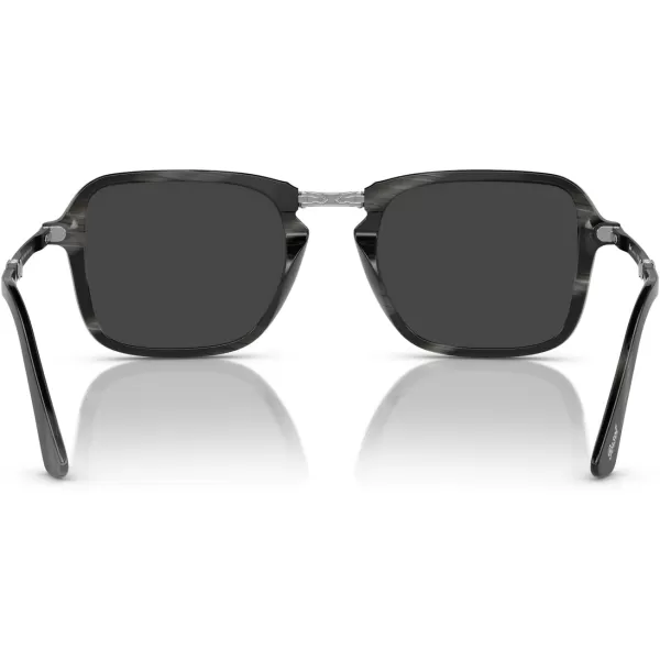 Persol Mens Po3330s Rectangular SunglassesBlack Horn