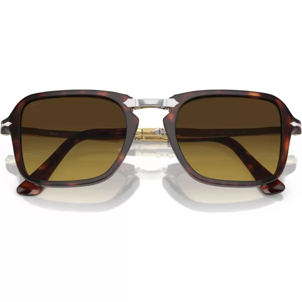 Persol Mens Po3330s Rectangular SunglassesHavanaGradient Brown