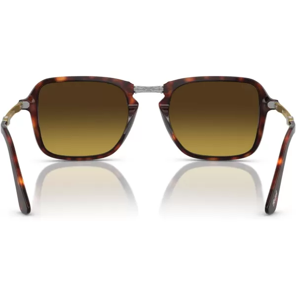 Persol Mens Po3330s Rectangular SunglassesHavanaGradient Brown