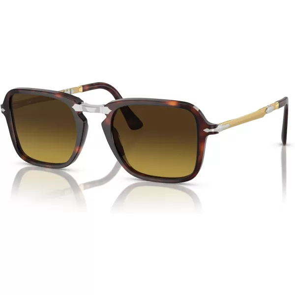 Persol Mens Po3330s Rectangular SunglassesHavanaGradient Brown