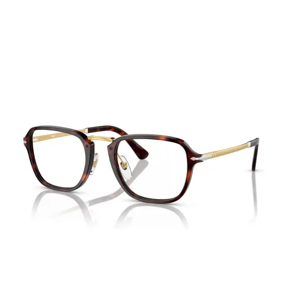 Persol Mens Po3331v Rectangular Prescription Eyewear FramesHavanaDemo Lens