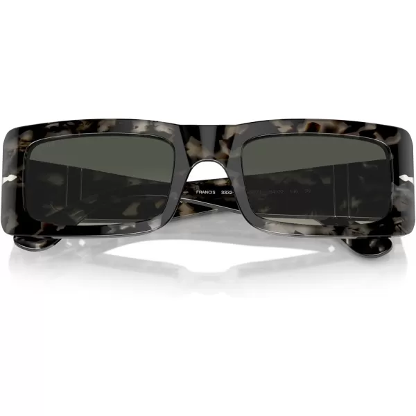 Persol Mens Po3332s Francis Rectangular SunglassesGreyBlack Tortoise