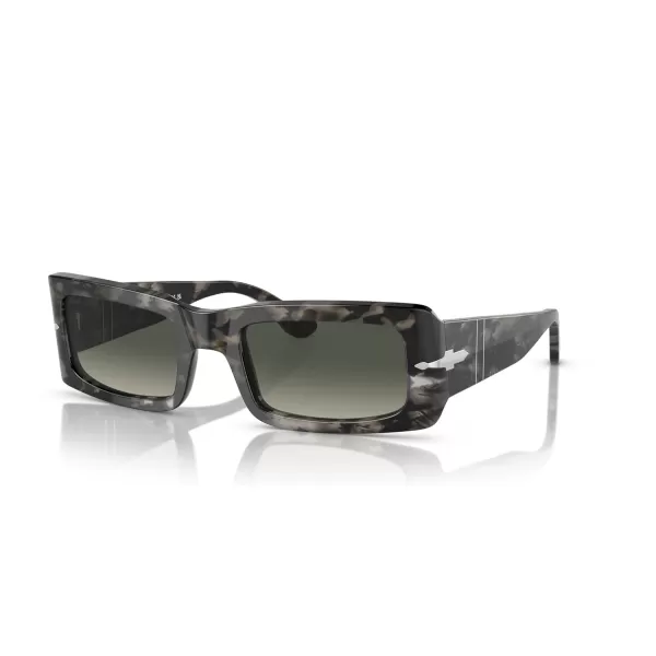 Persol Mens Po3332s Francis Rectangular SunglassesGreyBlack Tortoise