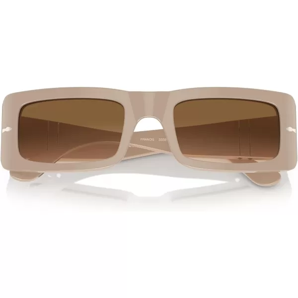 Persol Mens Po3332s Francis Rectangular SunglassesSolid Beige