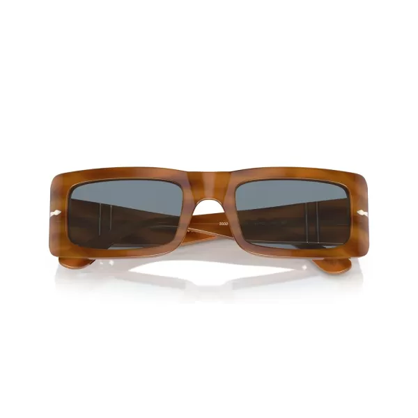 Persol Mens Po3332s Francis Rectangular SunglassesStriped Brown