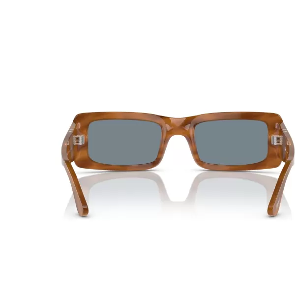 Persol Mens Po3332s Francis Rectangular SunglassesStriped Brown