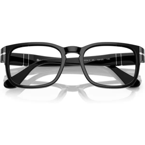 Persol Mens Po3334v Round Prescription Eyewear FramesBlackDemo Lens