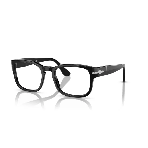 Persol Mens Po3334v Round Prescription Eyewear FramesBlackDemo Lens