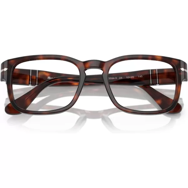 Persol Mens Po3334v Round Prescription Eyewear FramesHavanaDemo Lens