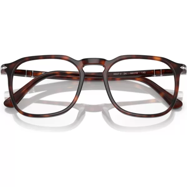 Persol Mens Po3337v Round Prescription Eyewear FramesHavanaDemo Lens