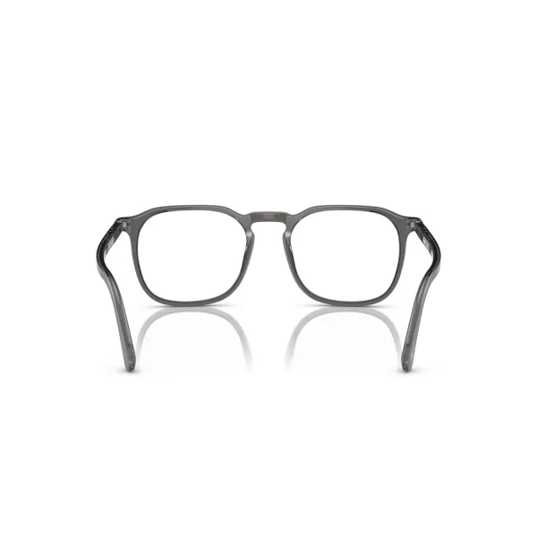 Persol Mens Po3337v Round Prescription Eyewear FramesTransparent GreyDemo Lens