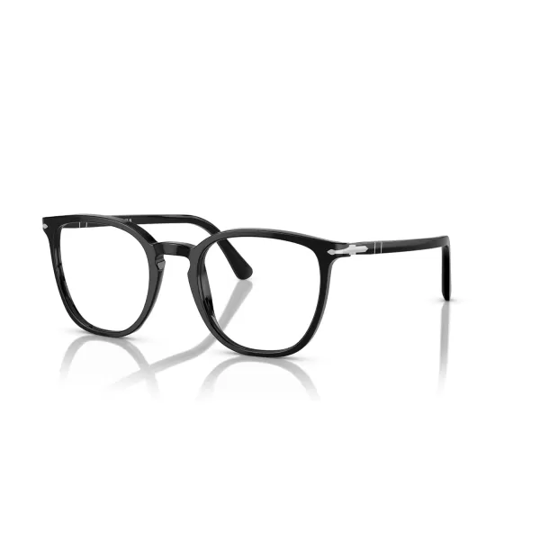 Persol Mens Po3338v Round Prescription Eyewear FramesBlackDemo Lens