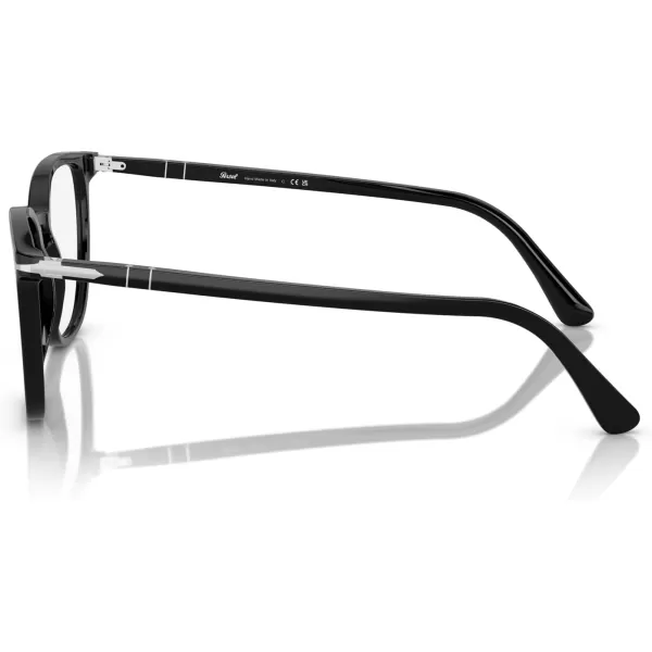 Persol Mens Po3338v Round Prescription Eyewear FramesBlackDemo Lens