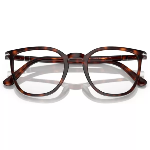 Persol Mens Po3338v Round Prescription Eyewear FramesHavanaDemo Lens