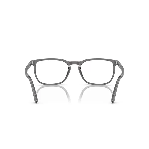 Persol Mens Po3339v Round Prescription Eyewear FramesTransparent GreyDemo Lens