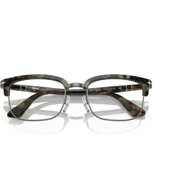 Persol Mens Po3340v Lina Rectangular Prescription Eyewear FramesBrown TortoiseDemo Lens