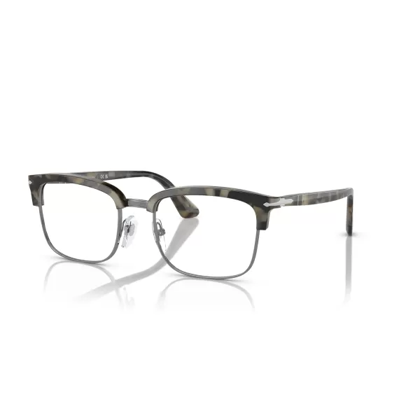 Persol Mens Po3340v Lina Rectangular Prescription Eyewear FramesBrown TortoiseDemo Lens