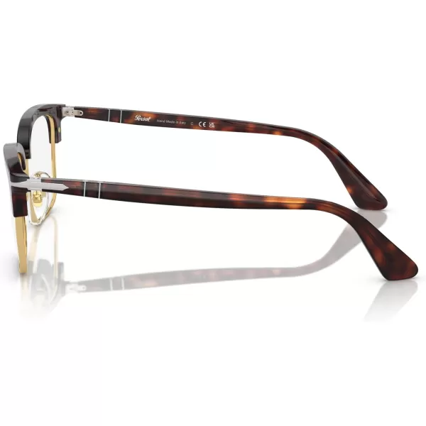 Persol Mens Po3340v Lina Rectangular Prescription Eyewear FramesHavanaDemo Lens