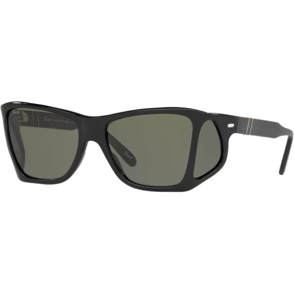 Persol PO0009 Square SunglassesBlackGreen