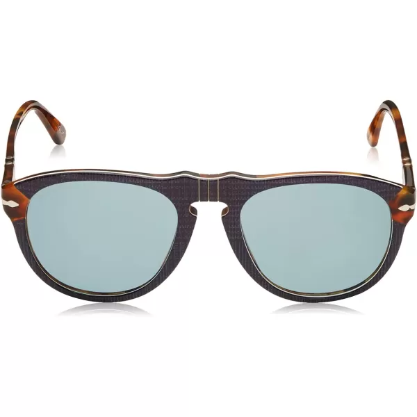 Persol PO0649 Aviator SunglassesBlue Prince of WalesHavanaBlue Polarized