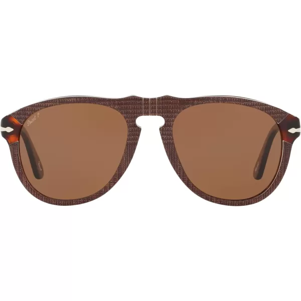 Persol PO0649 Aviator SunglassesBrown Prince of WalesBrown Polarized