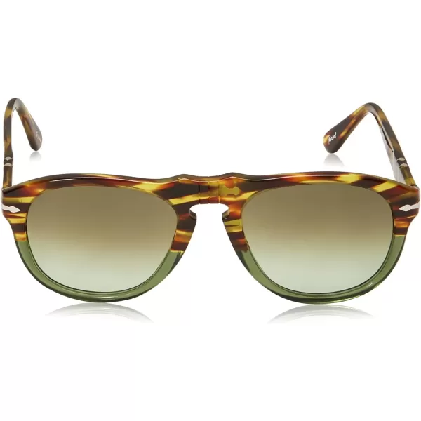 Persol PO0649 Aviator SunglassesBrown TortoiseOpal GreenGreen Gradient Brown