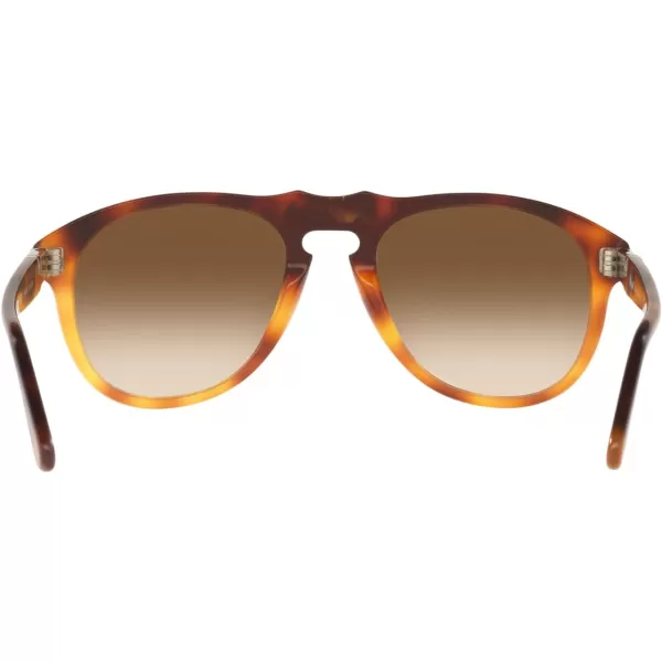 Persol PO0649 Aviator SunglassesDark TortoiseLight Brown TortoiseClear Gradient Brown