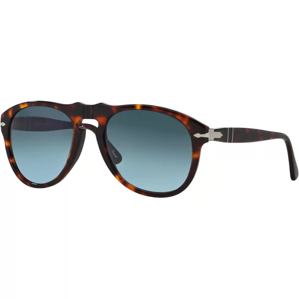 Persol PO0649 Aviator SunglassesHavanaLight Blue Gradient