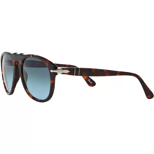 Persol PO0649 Aviator SunglassesHavanaLight Blue Gradient