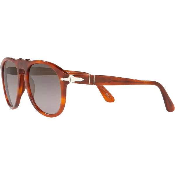 Persol PO0649 Aviator SunglassesTerra Di SienaGrey Gradient Polarized