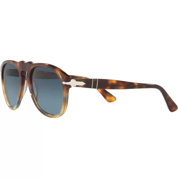 Persol PO0649 Aviator SunglassesTortoise Spotted BrownAzure Gradient Blue