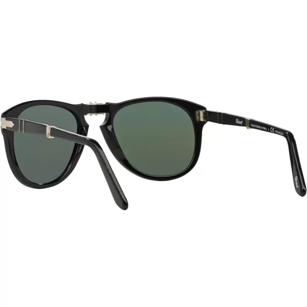 Persol PO0714 Aviator SunglassesBlackGreen Polarized