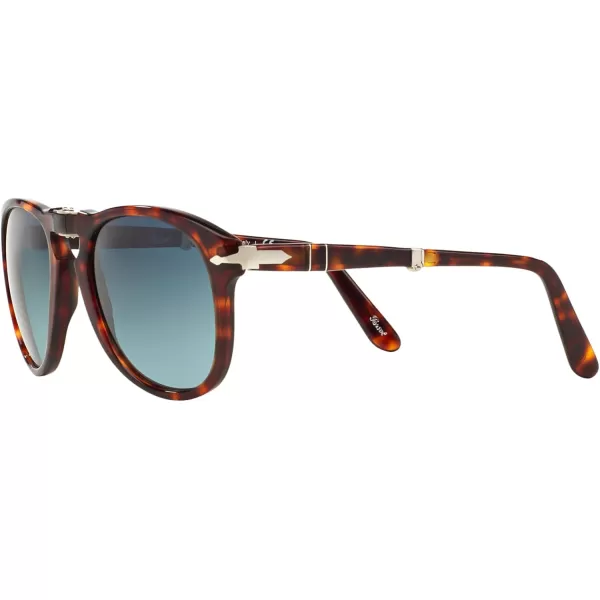 Persol PO0714 Aviator SunglassesHavanaBlue Gradient Polarized