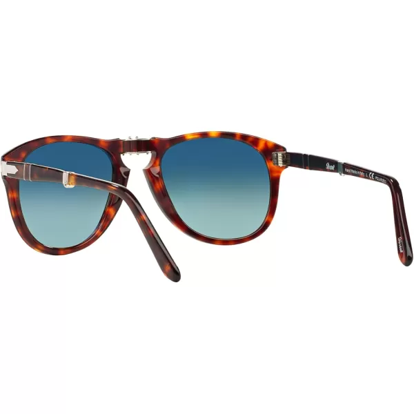 Persol PO0714 Aviator SunglassesHavanaBlue Gradient Polarized