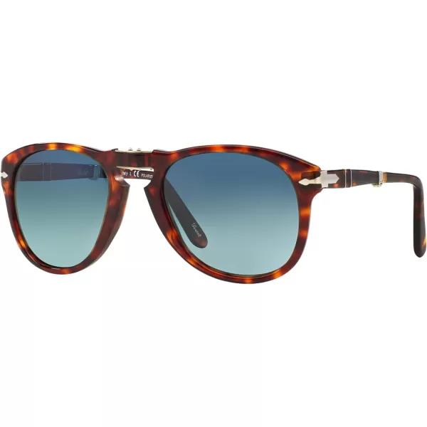 Persol PO0714 Aviator SunglassesHavanaBlue Gradient Polarized