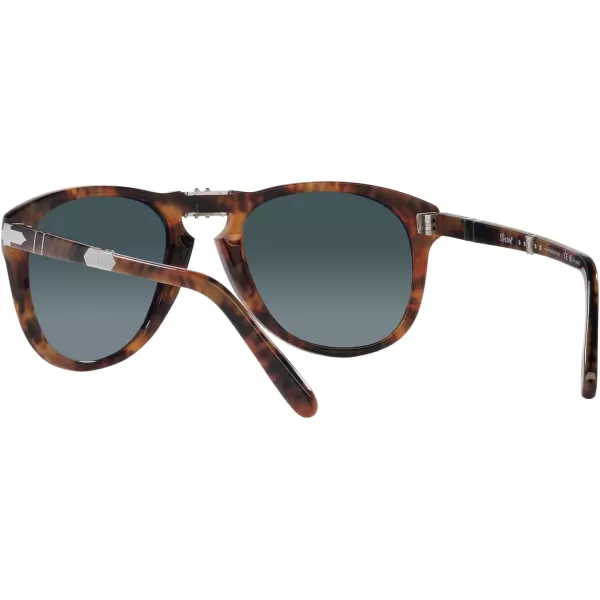 Persol PO0714SM Steve McQueen Aviator SunglassesCaffeLight Blue Gradient Dark Blue Polarized